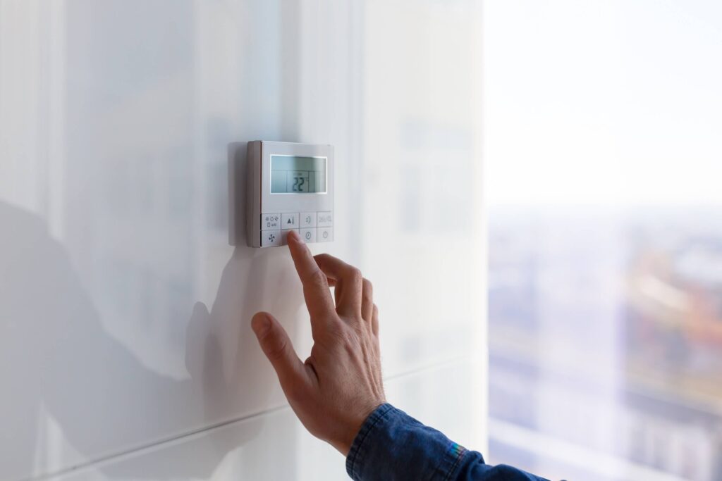 Heating control panel for the apartment and office